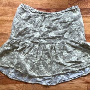 GAP Green Ruffled Bubble Mini Skirt